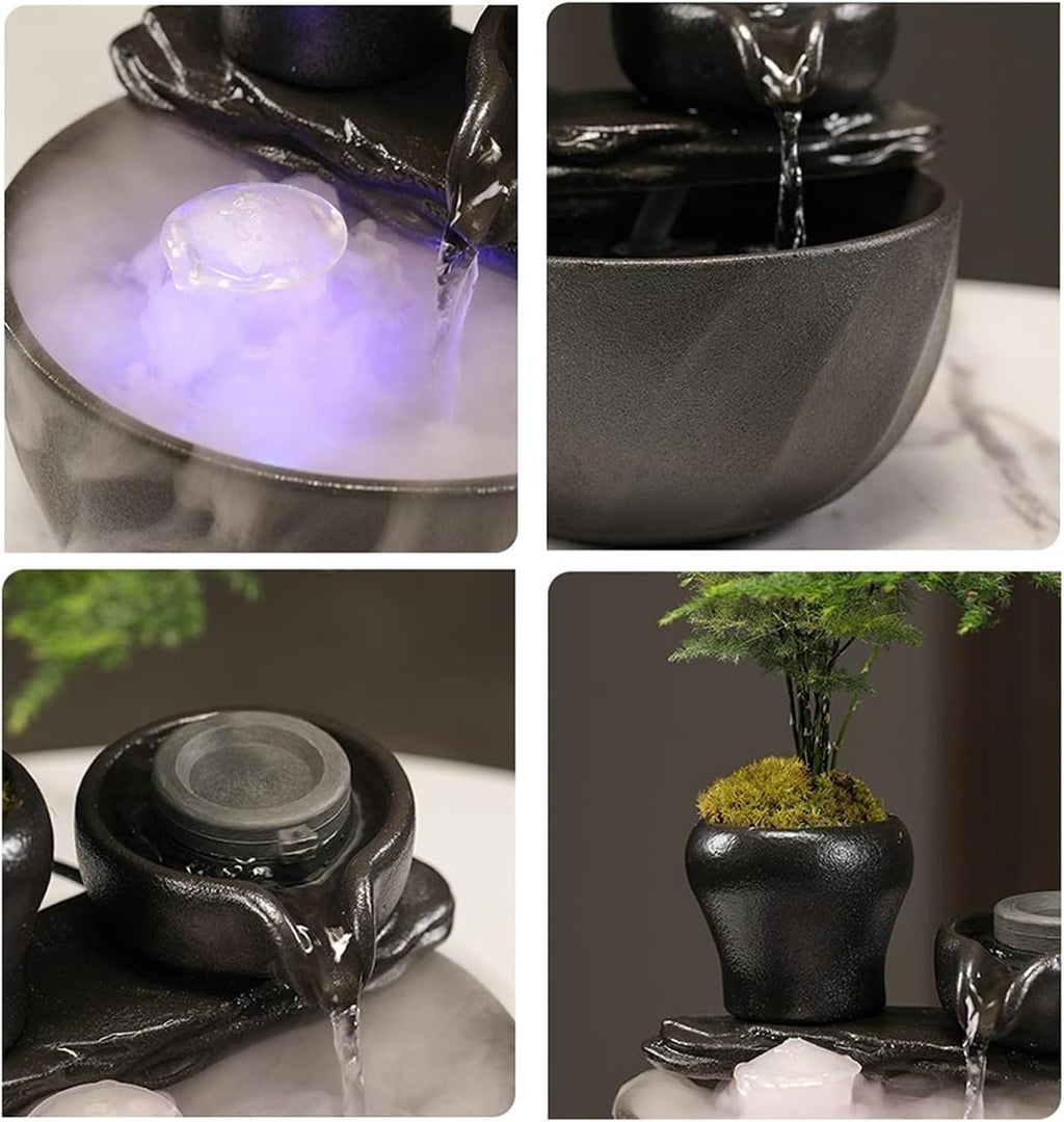 Indoor Fountain Office Desktop Small Water Circulation Fish Tank for Home