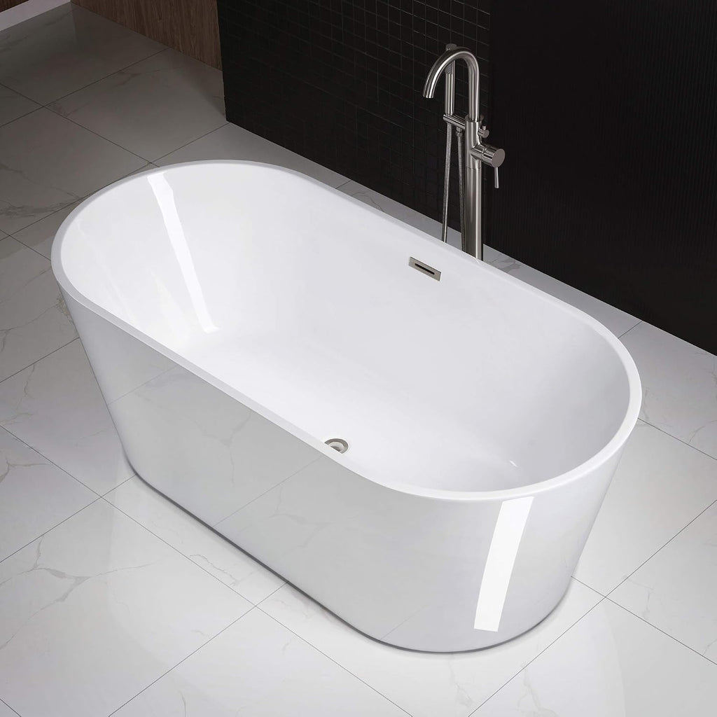 WOODBRIDGE B0013-B/N-Drain &O Bathtub, Brushed Nickel