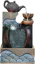 Tabletop Fountain Tabletop Fountain Resin Waterfall Desktop Water Decor Indoor Portable Decorative Meditation with Submersible Pump