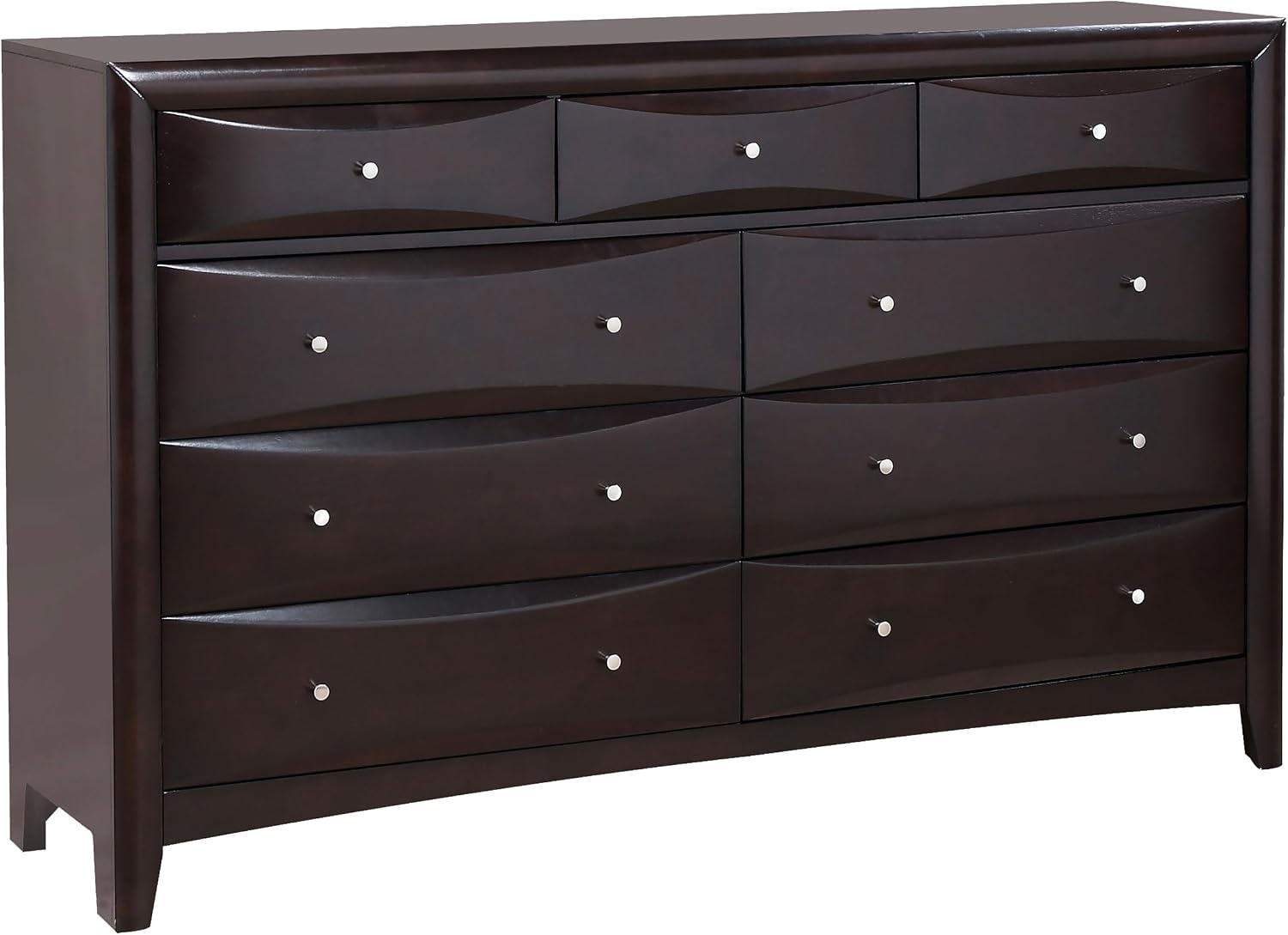 Coaster Home Furnishings Phoenix Transitional 4-Piece Queen Size Platform Bed Storage Bedroom Set Bookcase Headboard Cappuccino Brown 200409Q-S4