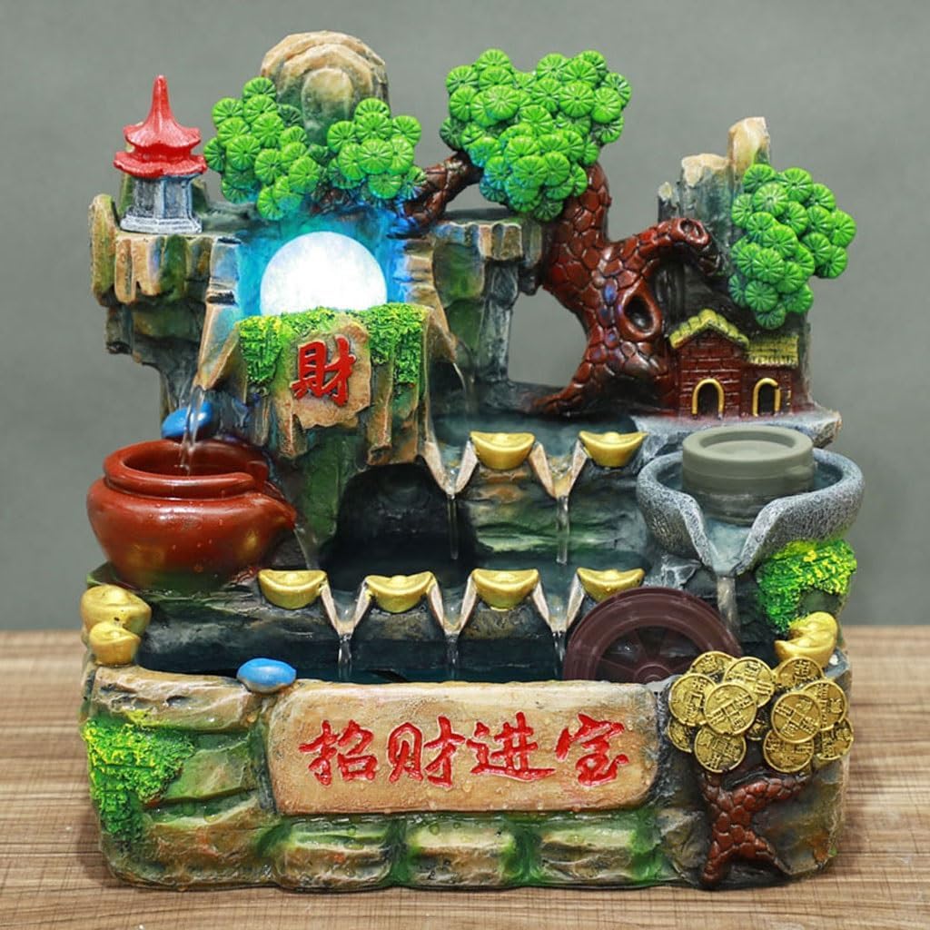House Decorations Tabletop Fountain Rockery Flowing Water Fountain Ornaments Lucky Living Room Indoor Water Circulation Fish Tank Desk Fountain
