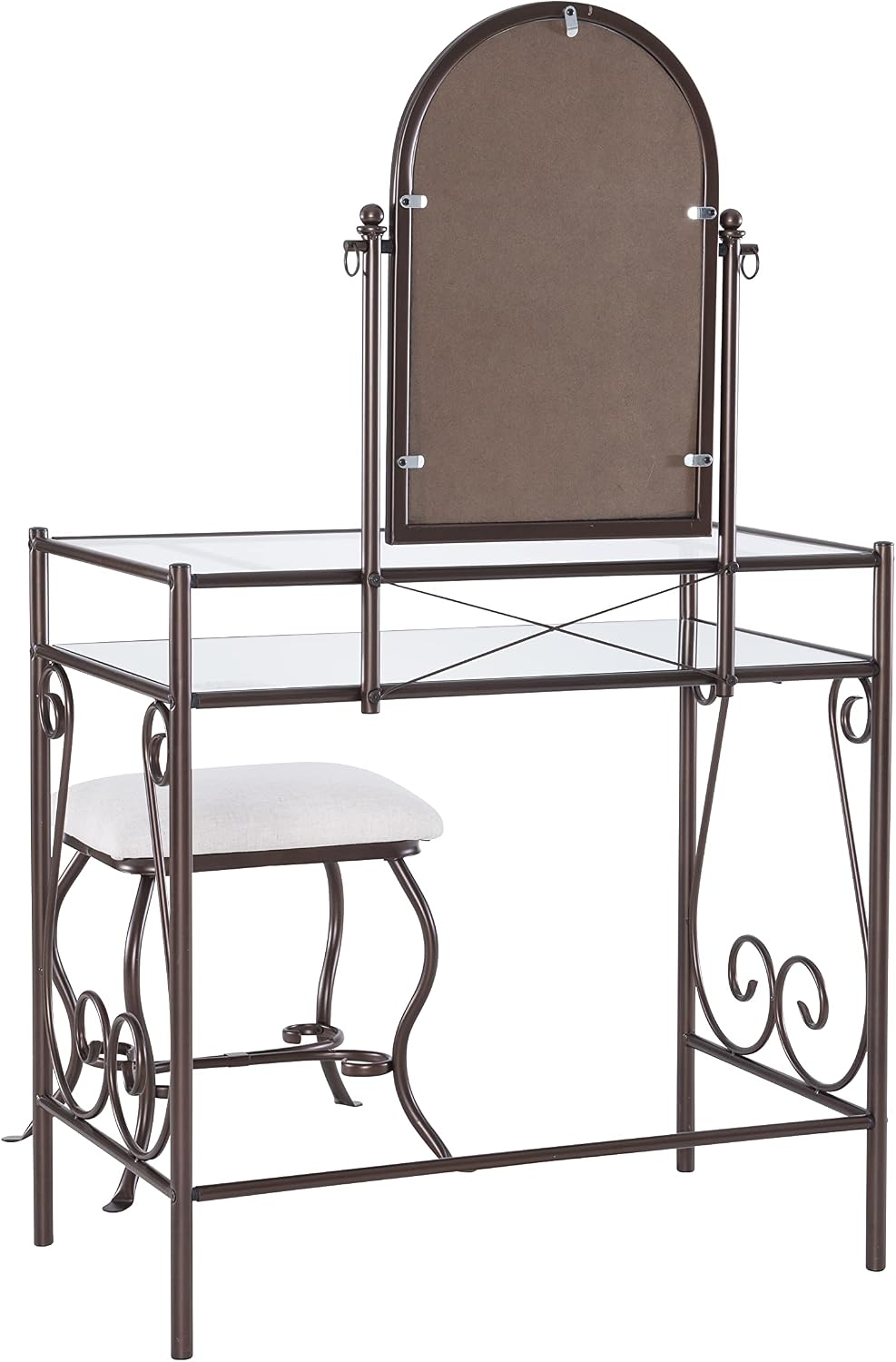Linon Clarisse Metal Vanity Set (58950MTL-01-KD-U)