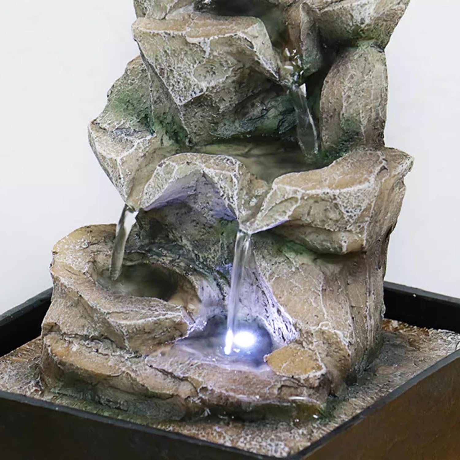 Tabletop Fountain Rockery Circulating Water Fountain Desktop Small Decoration Home Living Room TV Cabinet Porch Decoration Desktop Fountain (Color : 02)