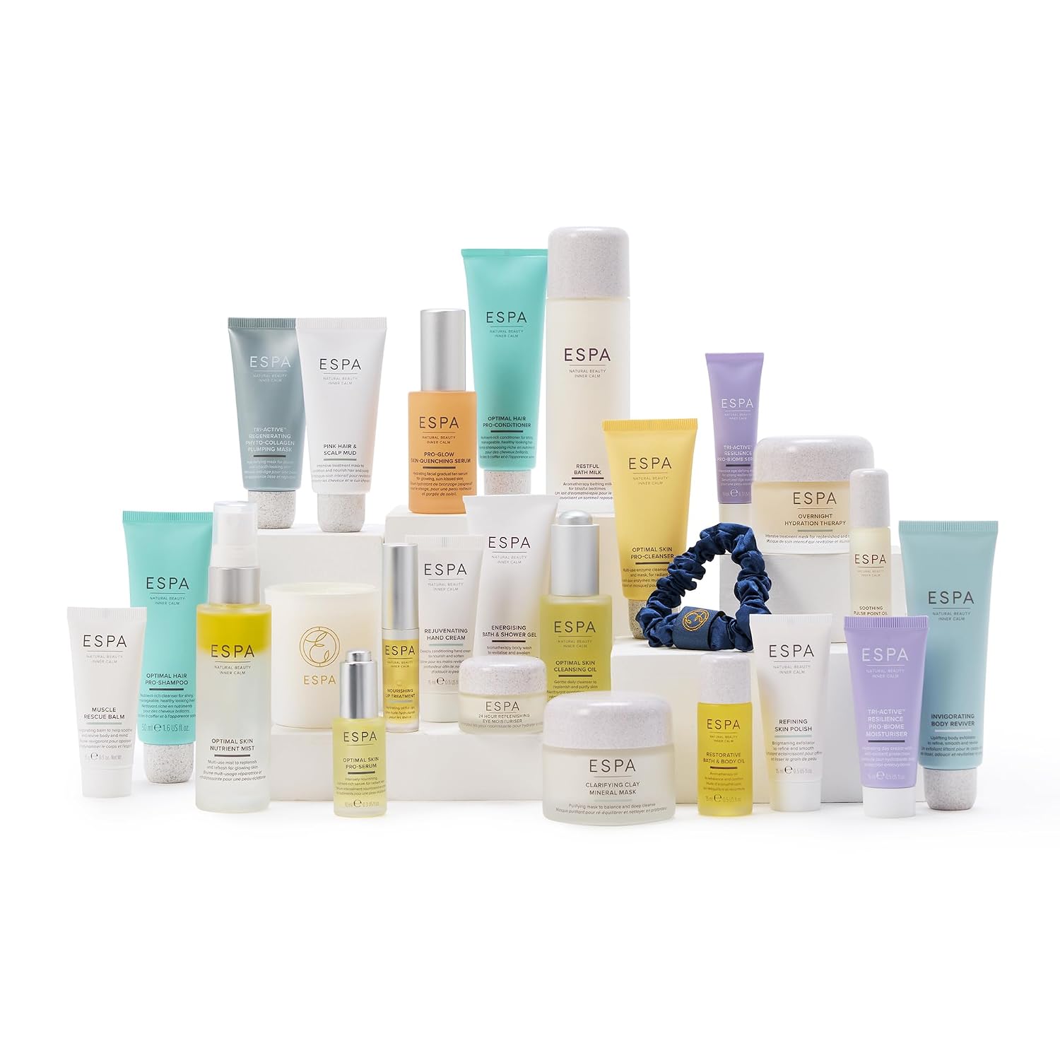 ESPA 25‑Piece Luxury Spa Beauty Gift Set Worth $874 | Luxury Beauty Spa Gift Set Includes Skincare, Essential Oils, Haircare, Bath & Body Care, Scrunchie & Candle