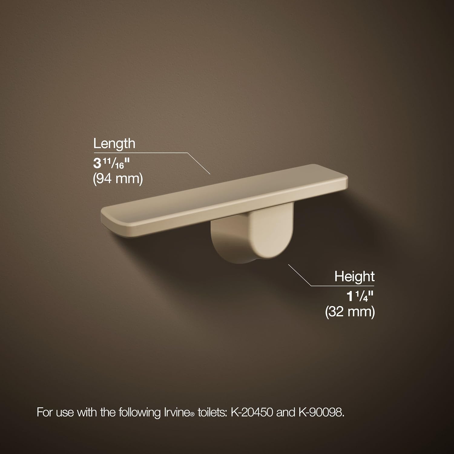 Kohler 21265-L-BV Irvine K-21265-L-BV Trip Lever, Brushed Bronze, Vibrant French Gold