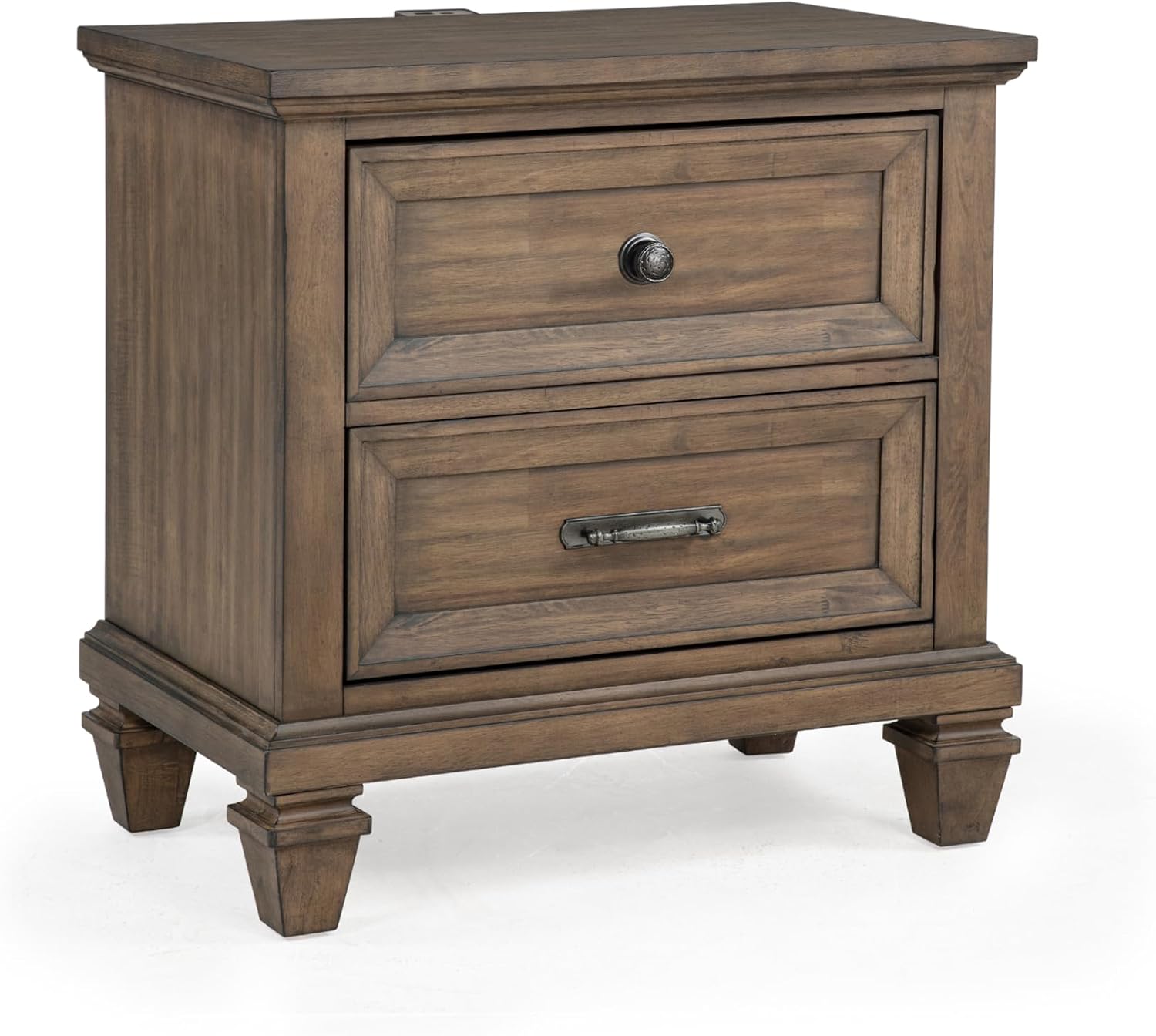 New Classic Furniture Mariana 5-Piece Wood King Bedroom Set with 2 Nightstands, Vintage Mocha