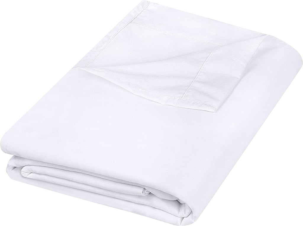 Utopia Bedding Flat Sheets - Pack of 20 - Soft Brushed Microfiber Fabric - Shrinkage & Fade Resistant Top Sheet - Easy Care (Twin, White)