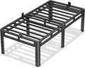 NKZ Twin XL Size Bed Frame 18 Inch, Metal Bed Frame & Box Spring 2 in 1 Platform with Round Corner Legs, 4000Lbs Heavy Duty Tall Metal Frame, Headboard Hole, Noise-Free, Easy Assembly
