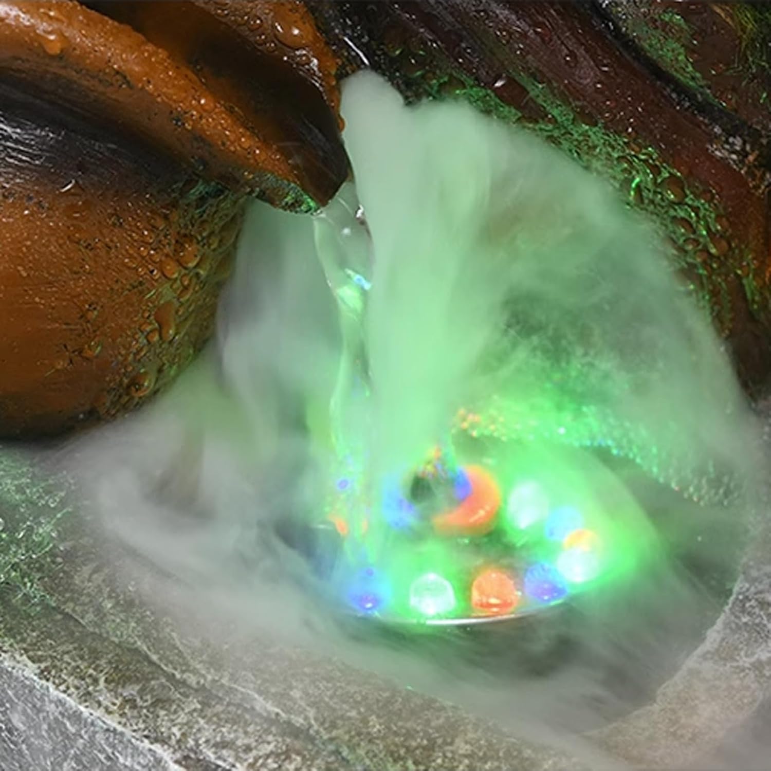 Tabletop Fountain Rocky Mountain Flowing Water Fountain Living Room Circulating Humidifier Office Front Desk Desktop Decoration Desktop Fountain Decoration Desktop Fountain (Color : A)