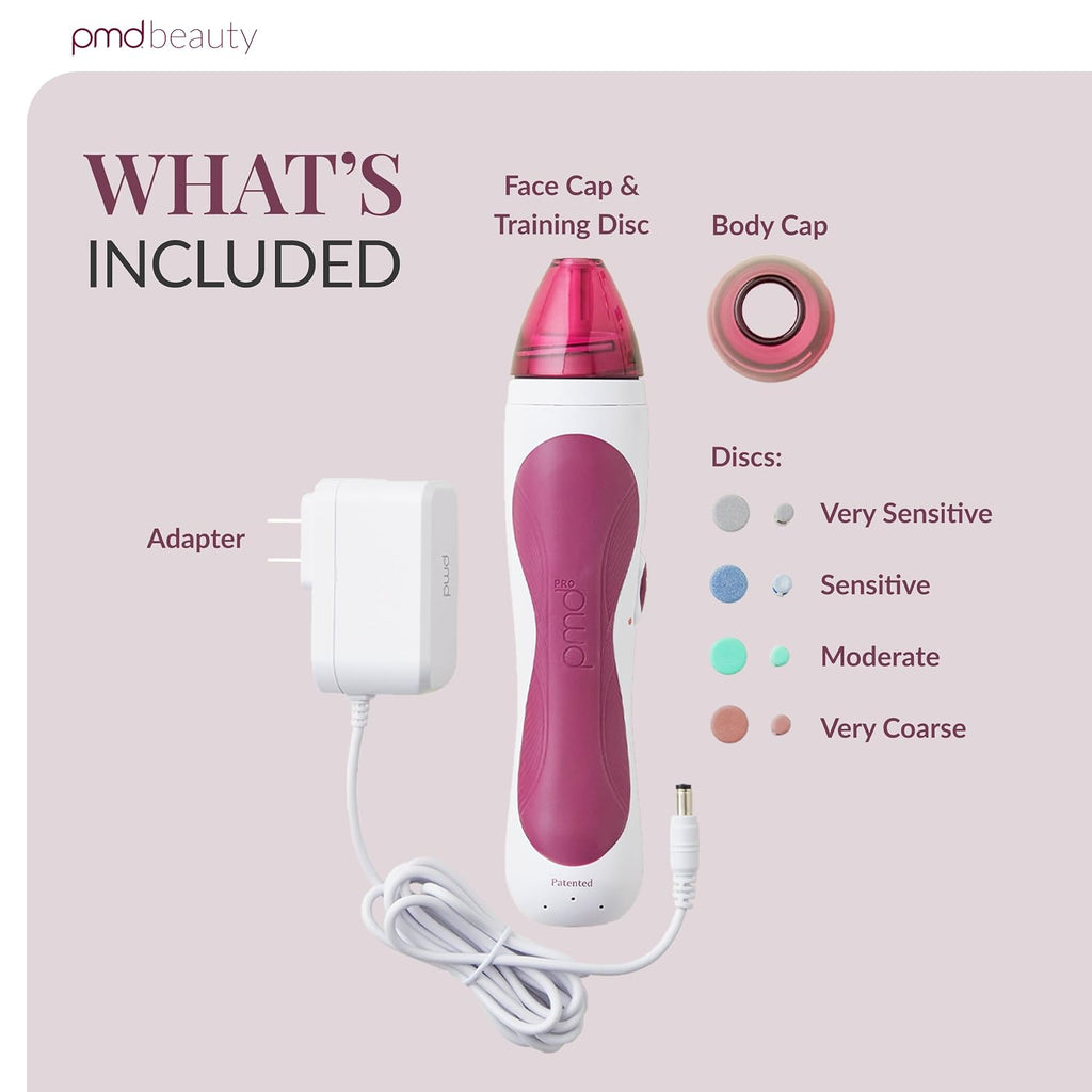 PMD Beauty Personal Microderm Pro - At-Home Use, Facial Exfoliator Tool, Microdermabrasion Machine Kit for Face and Body Skincare