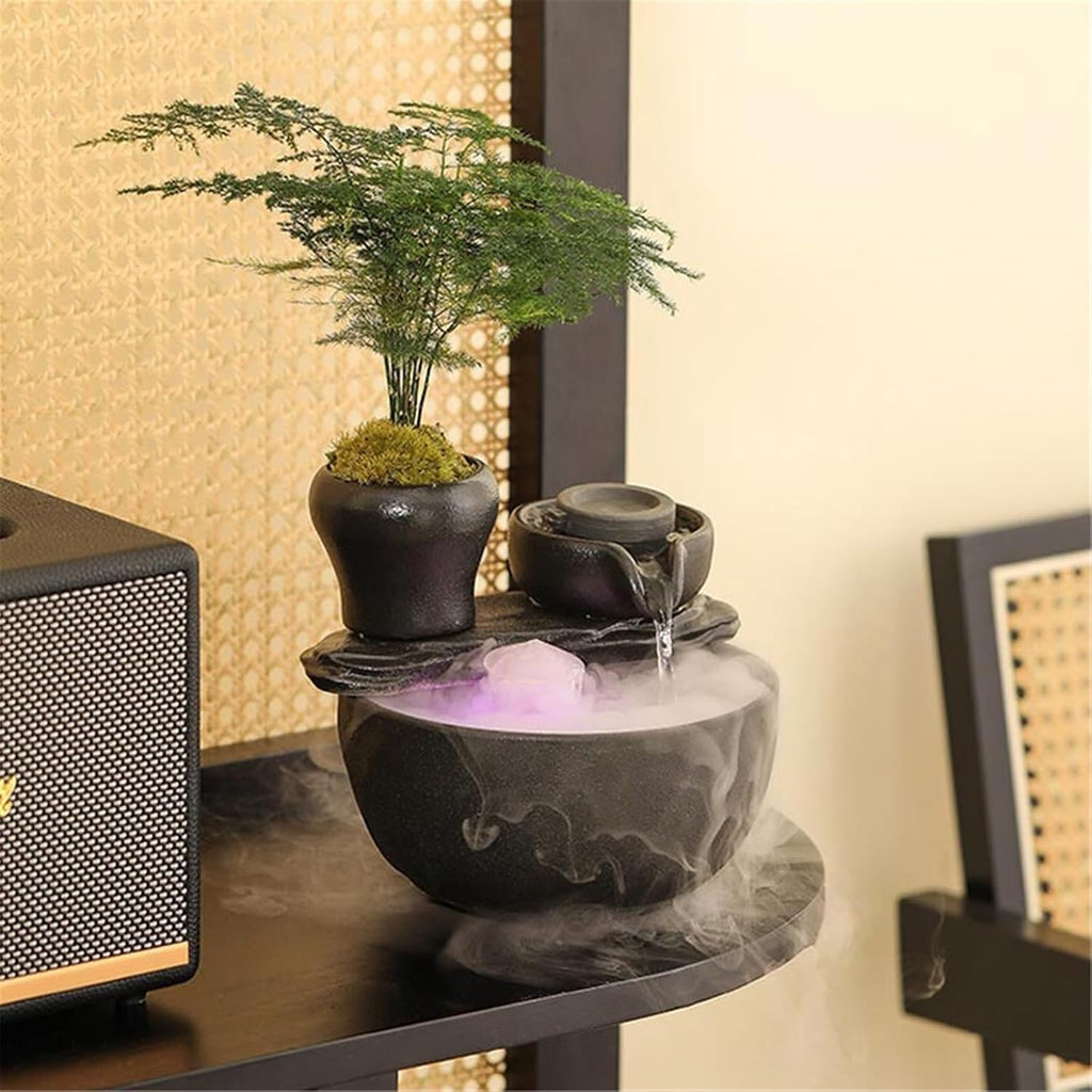 Indoor Fountain Office Desktop Small Water Circulation Fish Tank for Home
