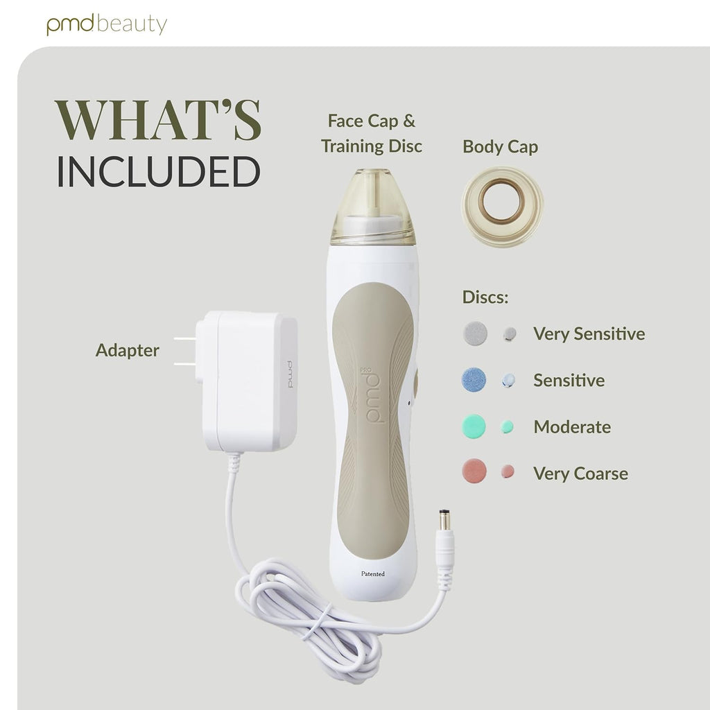 PMD Beauty Personal Microderm Pro - At-Home Use, Facial Exfoliator Tool, Microdermabrasion Machine Kit for Face and Body Skincare