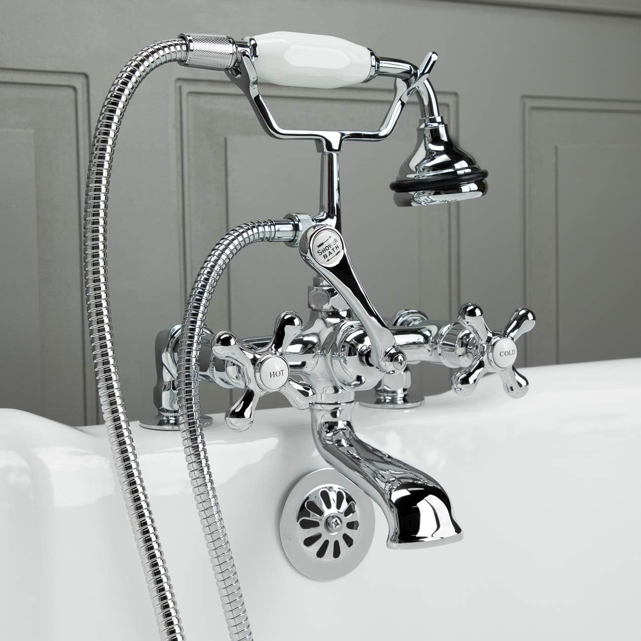 Vintage Tub & Bath Deck Mount Tub Faucet Set