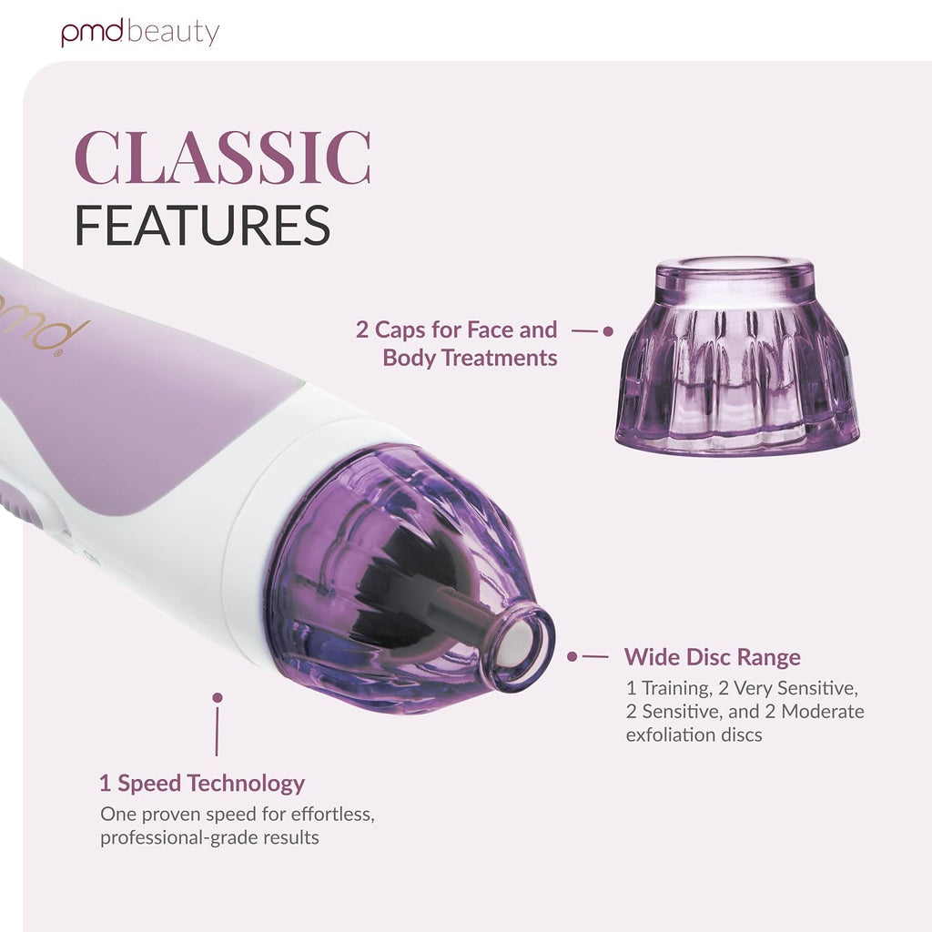 PMD Beauty Personal Microderm Classic - At-Home Use, Facial Exfoliator Tool, Microdermabrasion Machine Kit for Face and Body Skincare