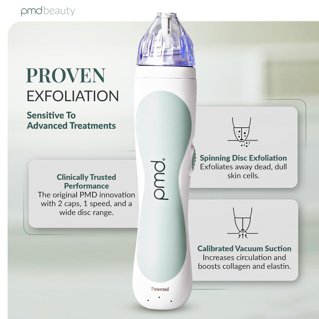 PMD Beauty Personal Microderm Classic - At-Home Use, Facial Exfoliator Tool, Microdermabrasion Machine Kit for Face and Body Skincare
