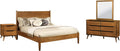 24/7 Shop at Home Chopard Contemporary Wood Bedroom Set, 4-Piece Queen Bedroom Set, Oak