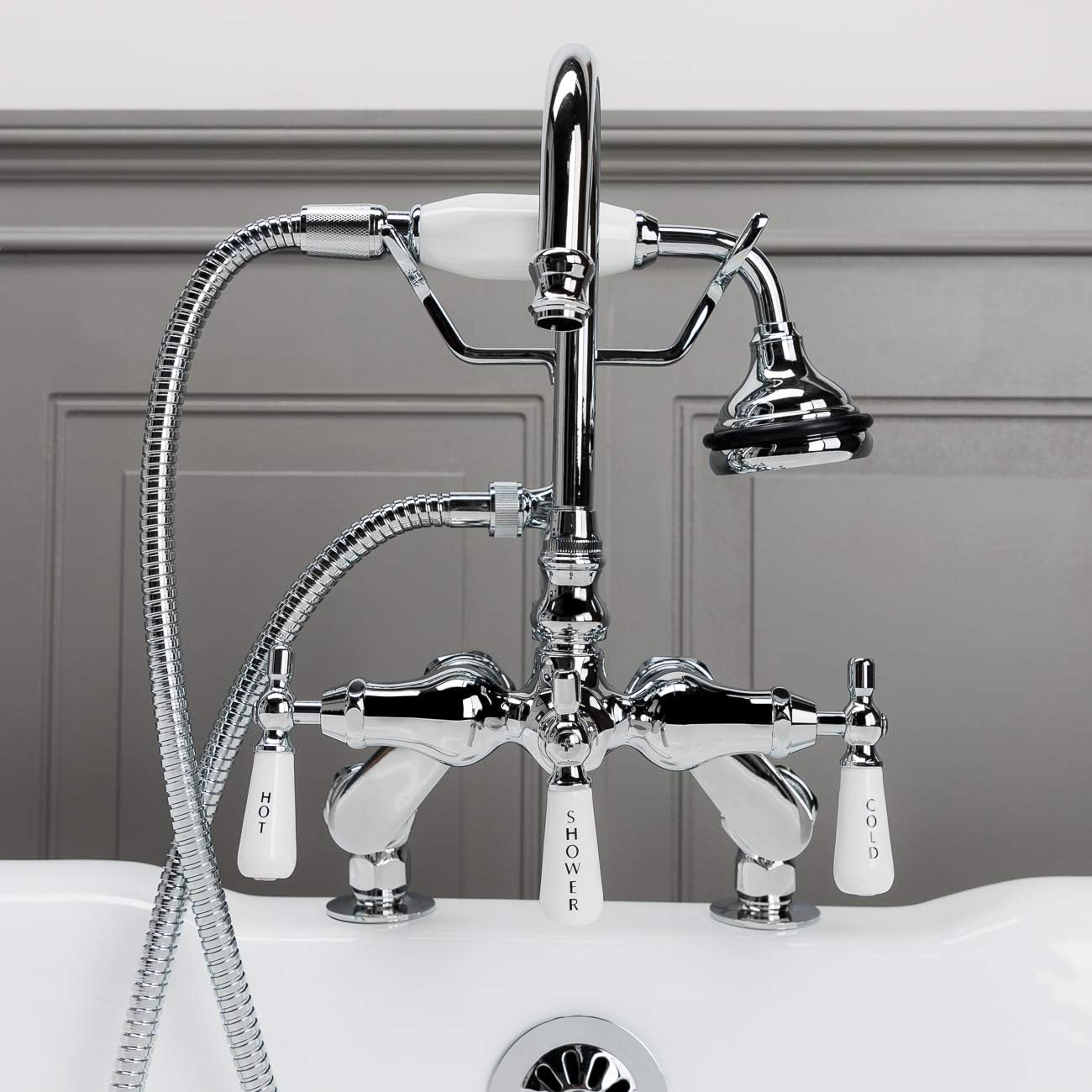 Vintage Tub & Bath Deck Mount Tub Faucet Set