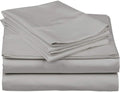 Cotton Home- 5 Pieces Split King Size Light Grey Color Sheet Set – Soft Quality Luxury 18 Inch Deep Pocket & Bedding Set with Flat Sheet, Fitted Sheet, 2-Pillow Covers(20' x 30')Inches