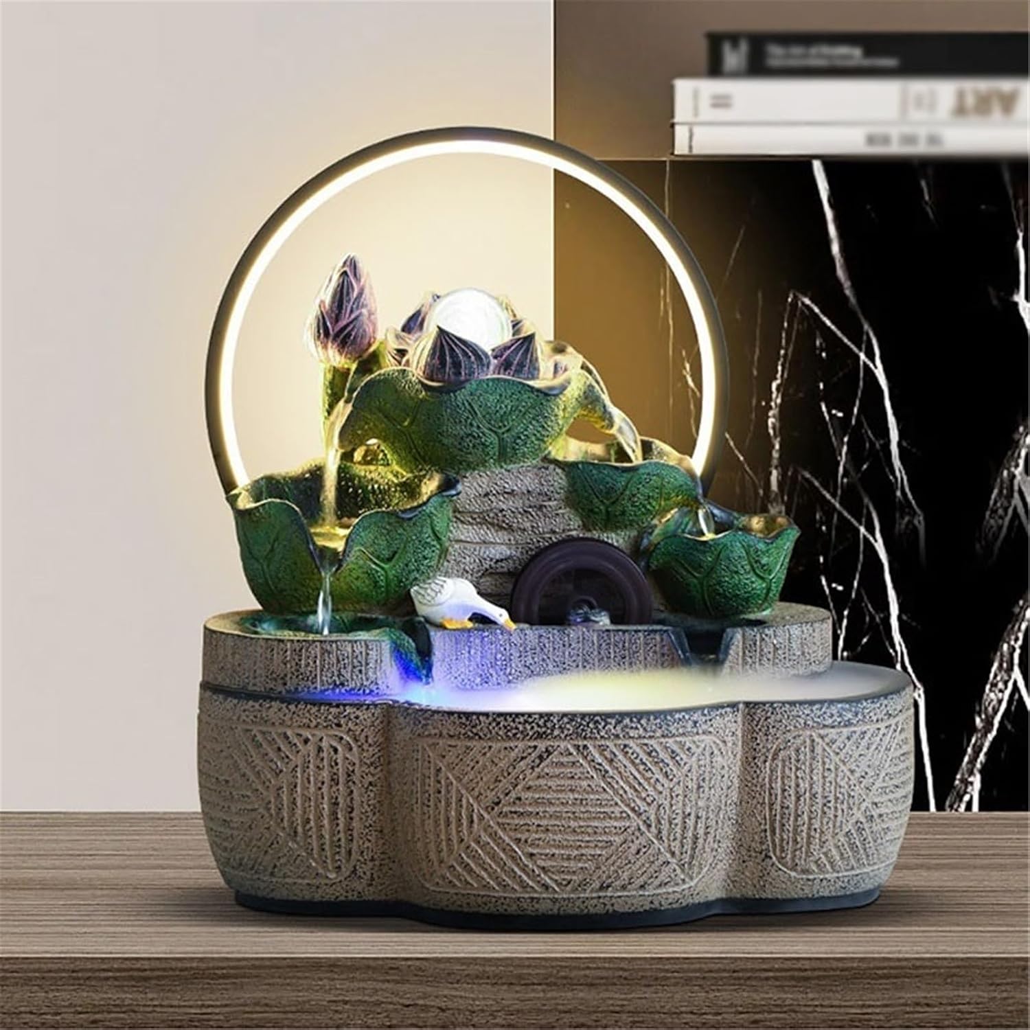 Tabletop Fountain Fountain Water Feature Desktop Fountains for Meditation Relaxation Home Office Decor