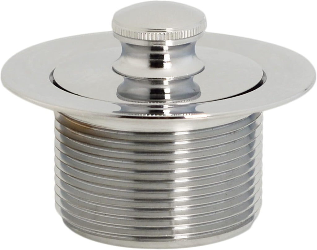 Westbrass A3264-05 22-1/2' Brass Bath Waste & Overflow Assembly with Pull Drain Plug and 2-Hole Faceplate, Polished Nickel