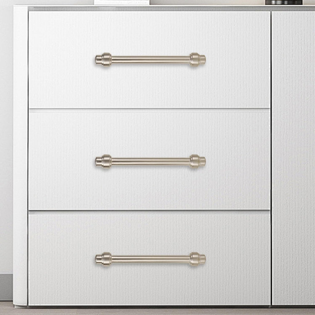 30 Pack 5 Inch Kitchen Cabinet Handles Brushed Satin Nickel Cabinet Pulls Silvery Drawer Pulls Zinc Alloy Kitchen Hardware