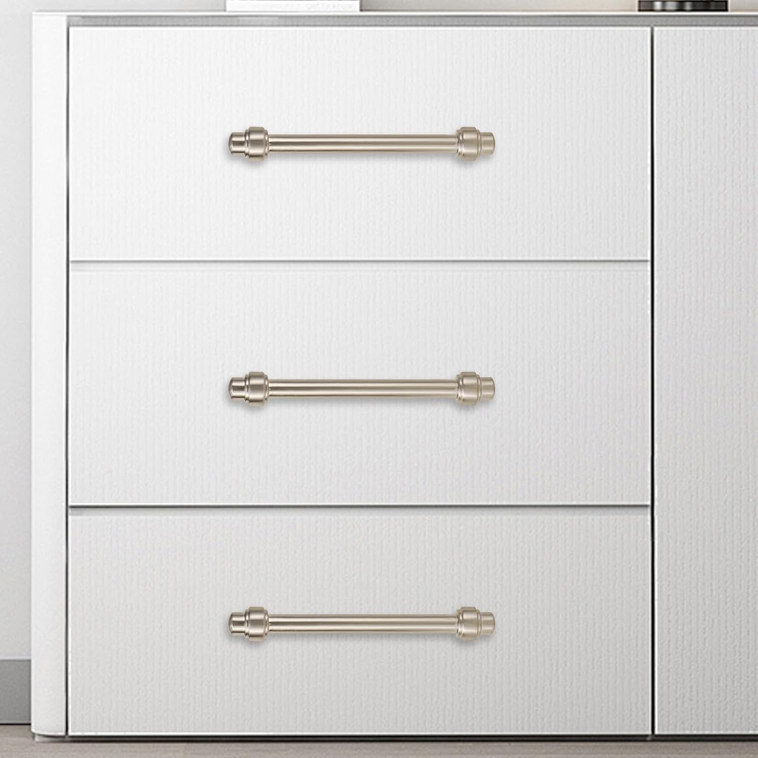 30 Pack 5 Inch Kitchen Cabinet Handles Brushed Satin Nickel Cabinet Pulls Silvery Drawer Pulls Zinc Alloy Kitchen Hardware