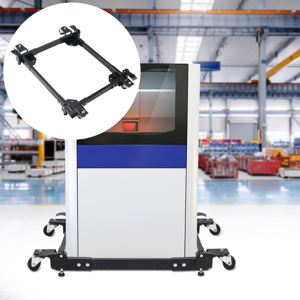 VEVOR Mobile Base, 1500 lbs Capacity, Adjustable from 20' x 24.5' to 28' x 33.5', Heavy Duty Universal Mobile Base Stand with 4 Swivel Wheels, for Woodworking Equipment, Bandsaw, Power Tool, Machine