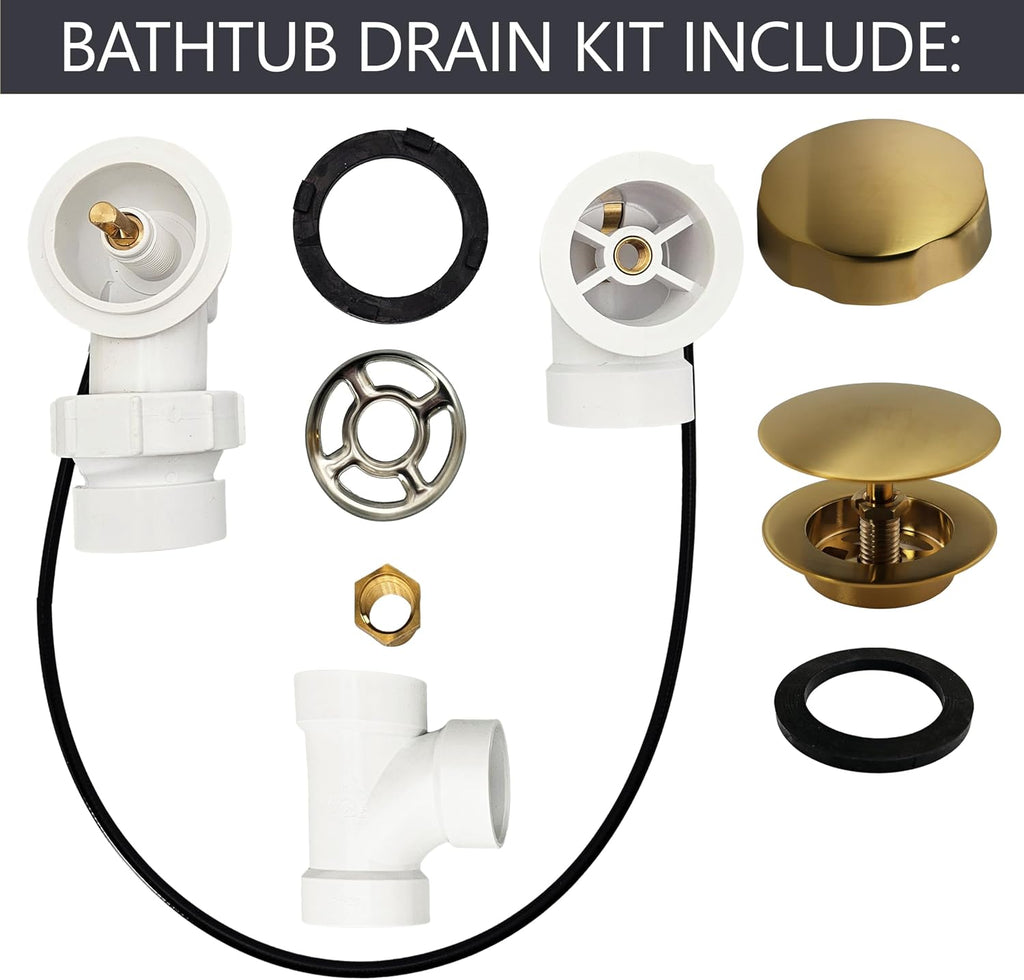 Westbrass A50P45BJ-18 1-1/2' Sch. 40 PVC 45' Cable Driven Bath Waste Kit with Ball Joint Head and Brass Trim Drain Kit, Brushed Bronze