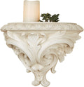 Touch of Class Clareville Antique White Acanthus Leaf Wall Shelf | Victorian Style Decor