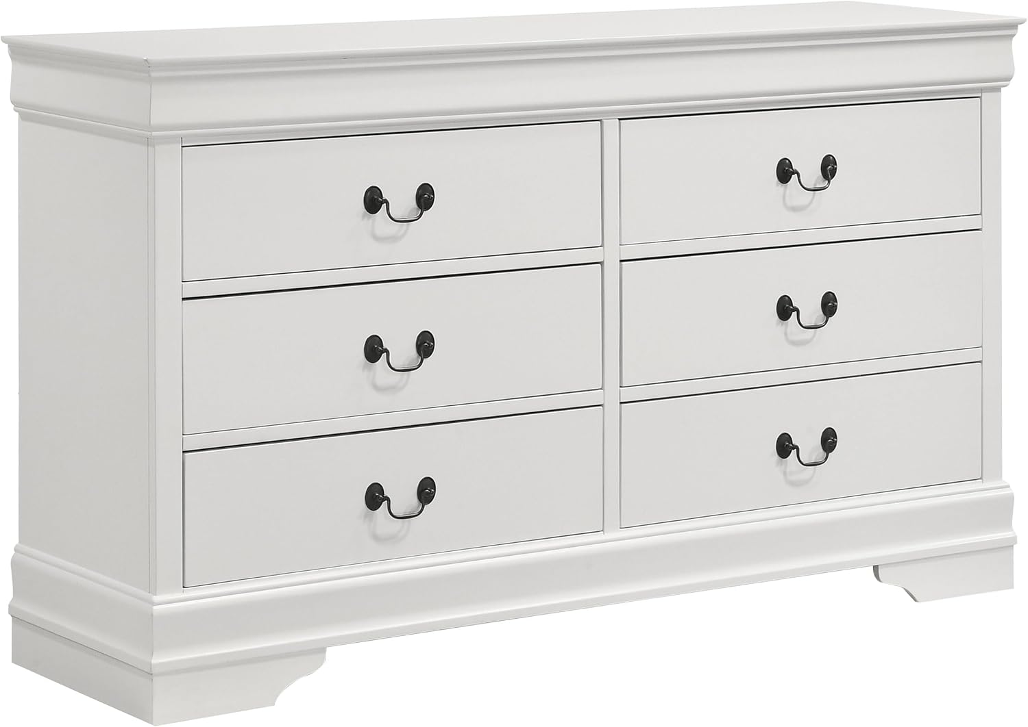 Coaster Home Furnishings Louis Philippe Traditional 5-Piece Bedroom Set Eastern King Size Sleigh Bed Frame 47-inch Headboard White 202441KE-S5