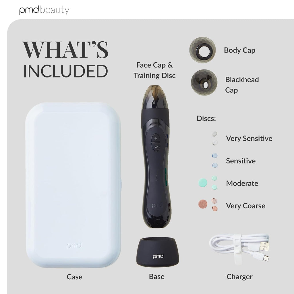 PMD Beauty Personal Microderm Elite Pro - At-Home Use, Facial Exfoliator Tool, Microdermabrasion Machine Kit for Face and Body Skincare