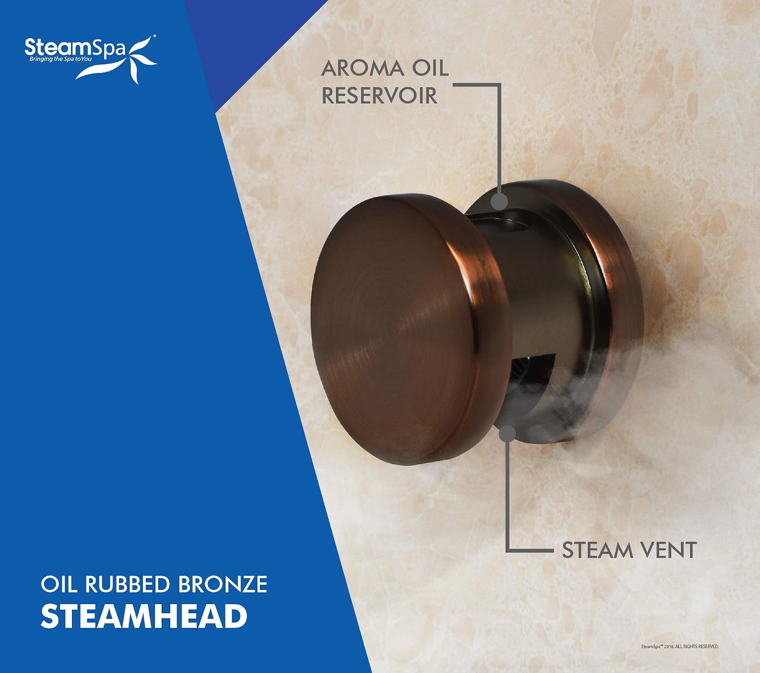 Generator with Quick Start Continuous Steam Technology, Wi-Fi, Bluetooth and Autodrain | 9kW Steam Generator with Oil Rubbed Bronze Steam Head with Aromatherapy Reservoir | FG-RVB900ORB-A