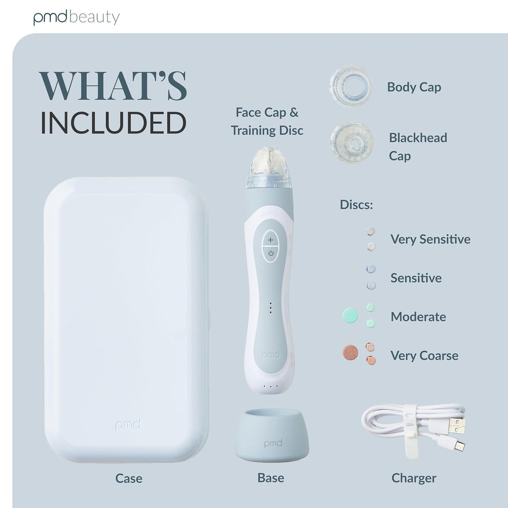 PMD Beauty Personal Microderm Elite Pro - At-Home Use, Facial Exfoliator Tool, Microdermabrasion Machine Kit for Face and Body Skincare