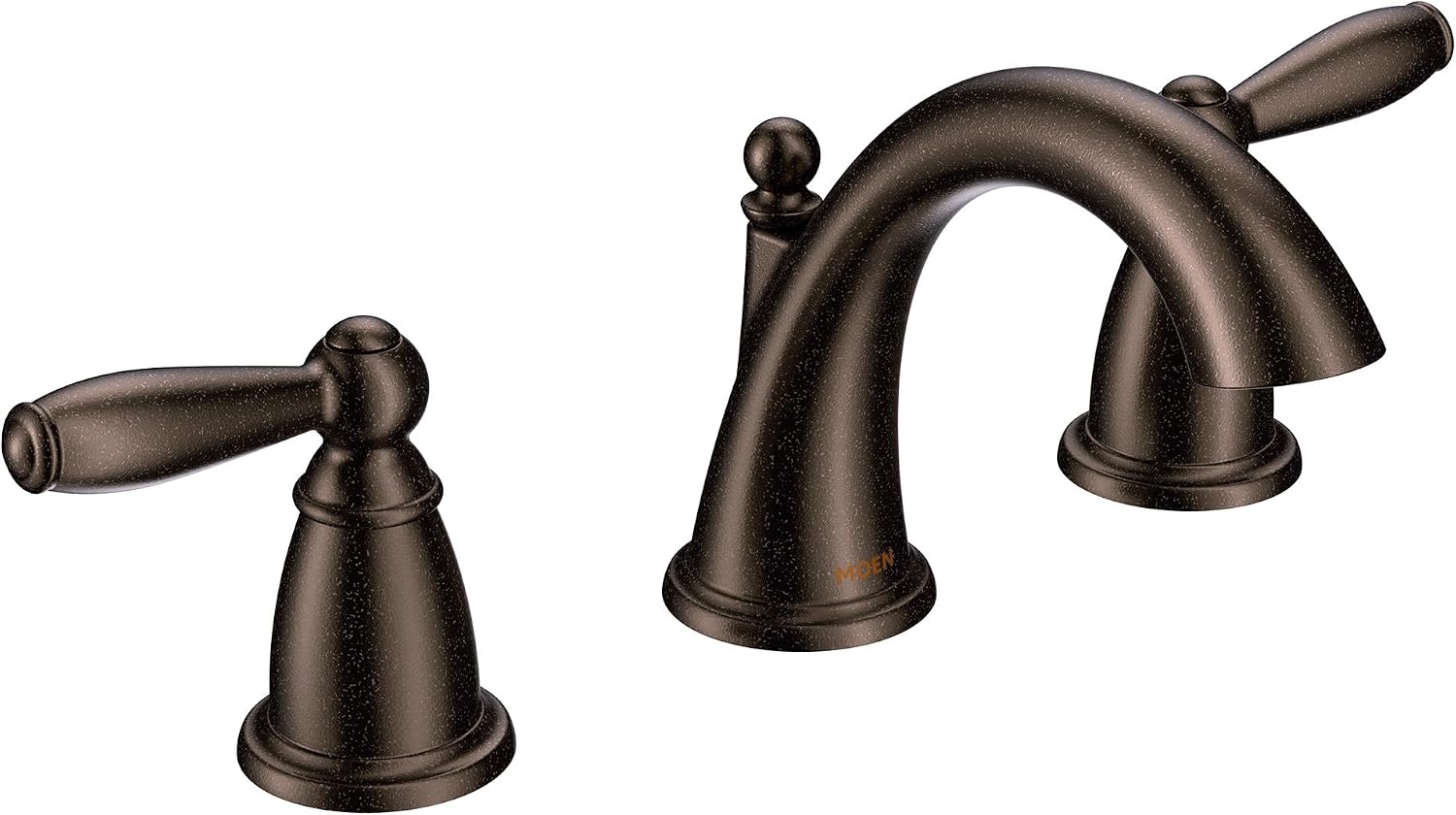 Moen Brantford Oil-Rubbed Bronze Two-Handle Widespread Bathroom Sink Faucet for 3-Hole Setups with Valve Included, TV6620ORB