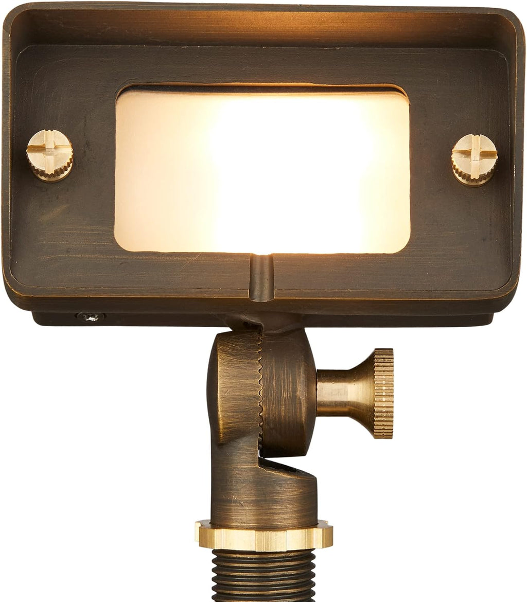 VOLT 10-Pack 12V Gentle Splash Cast Brass Flood Lights (Bronze) & 3W 2700K Warm White G4 LED Bulbs for Low Voltage Landscape Lighting of Outdoor Wall, Garden or Yard
