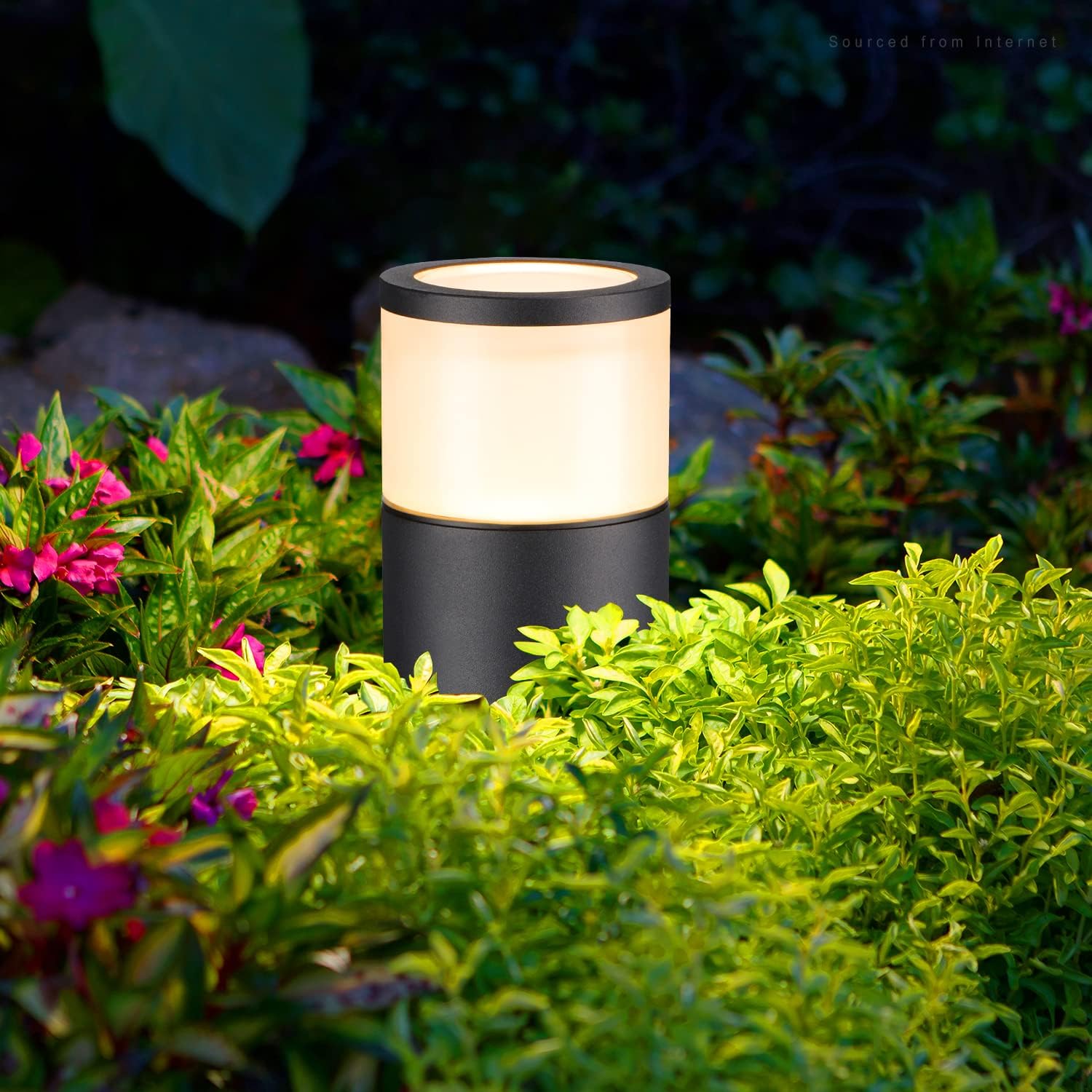 LEONLITE 8-Pack 4.5W LED Landscape Bollard Path Lighting, 5CCT Low Voltage Landscape Lights, 2700K/3000K/3500K/4000K/5000K Selectable, Outdoor Pathway Light, Die-Cast Aluminum Housing, FCC, ETL Listed