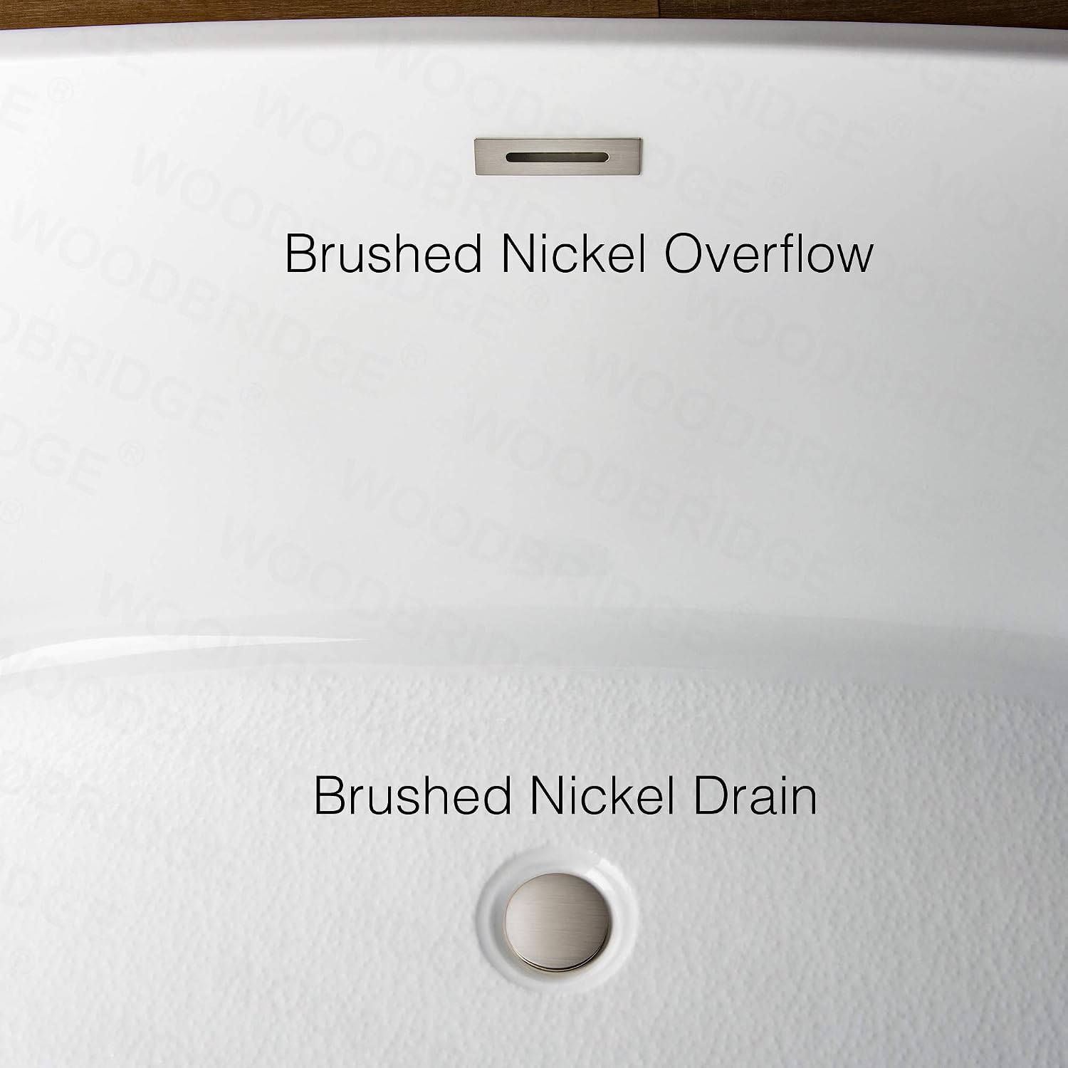 WOODBRIDGE BTS1609-B/N-Drain &O Bathtub & F0001BNVT-Faucet, Brushed Nickel