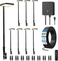 Low Voltage Landscape Lighting, All-in-one 6W LED Outdoor Pathway Lights Kit with Transformer and UL Listed Wire 5CCT IP66 Waterproof Landscape Lights for Walkway Garden Yard Patio(8 Pack)