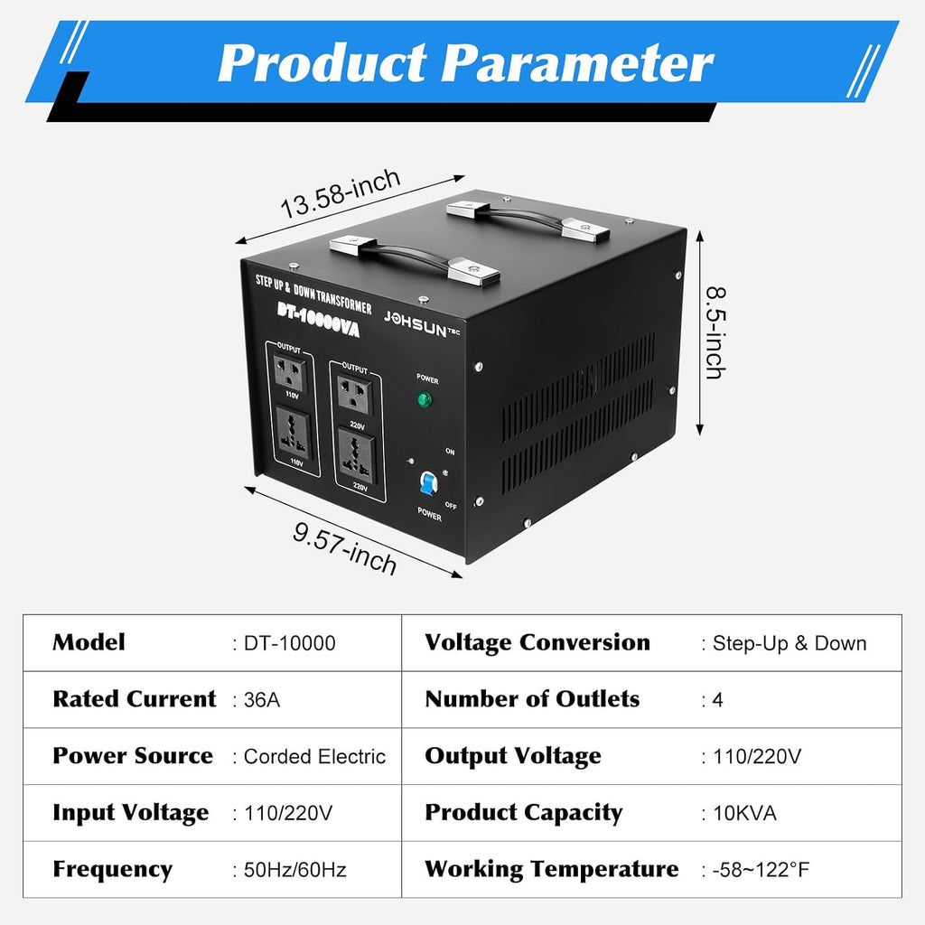 10000W Voltage Converter Transformer Step Up/Down 110V/220V Voltage Converter Transformer Power Converters Automatic Voltage Regulator Stabilizer Power Transformers Converters Circuit Breaker