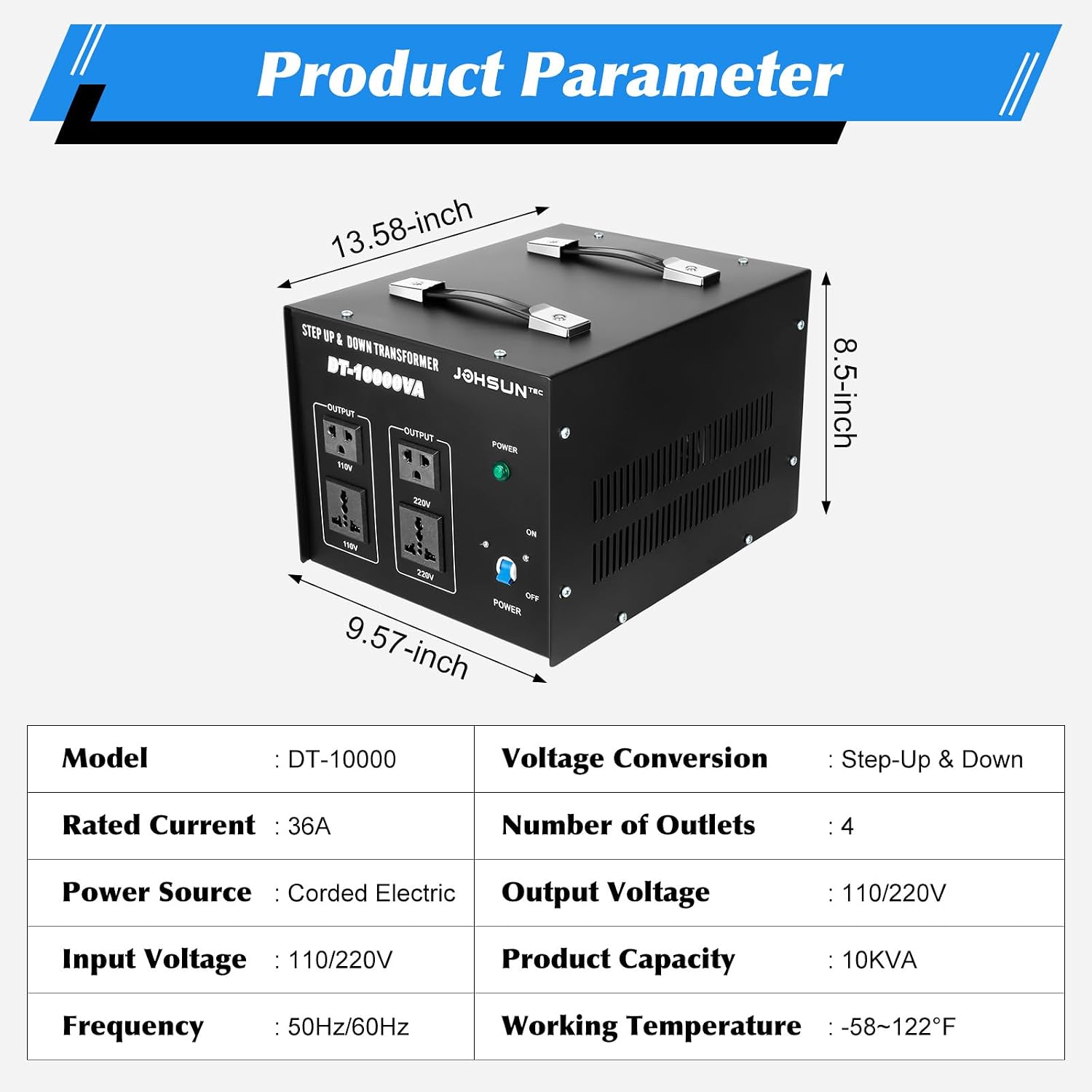 10000W Voltage Converter Transformer Step Up/Down 110V/220V Voltage Converter Transformer Power Converters Automatic Voltage Regulator Stabilizer Power Transformers Converters Circuit Breaker