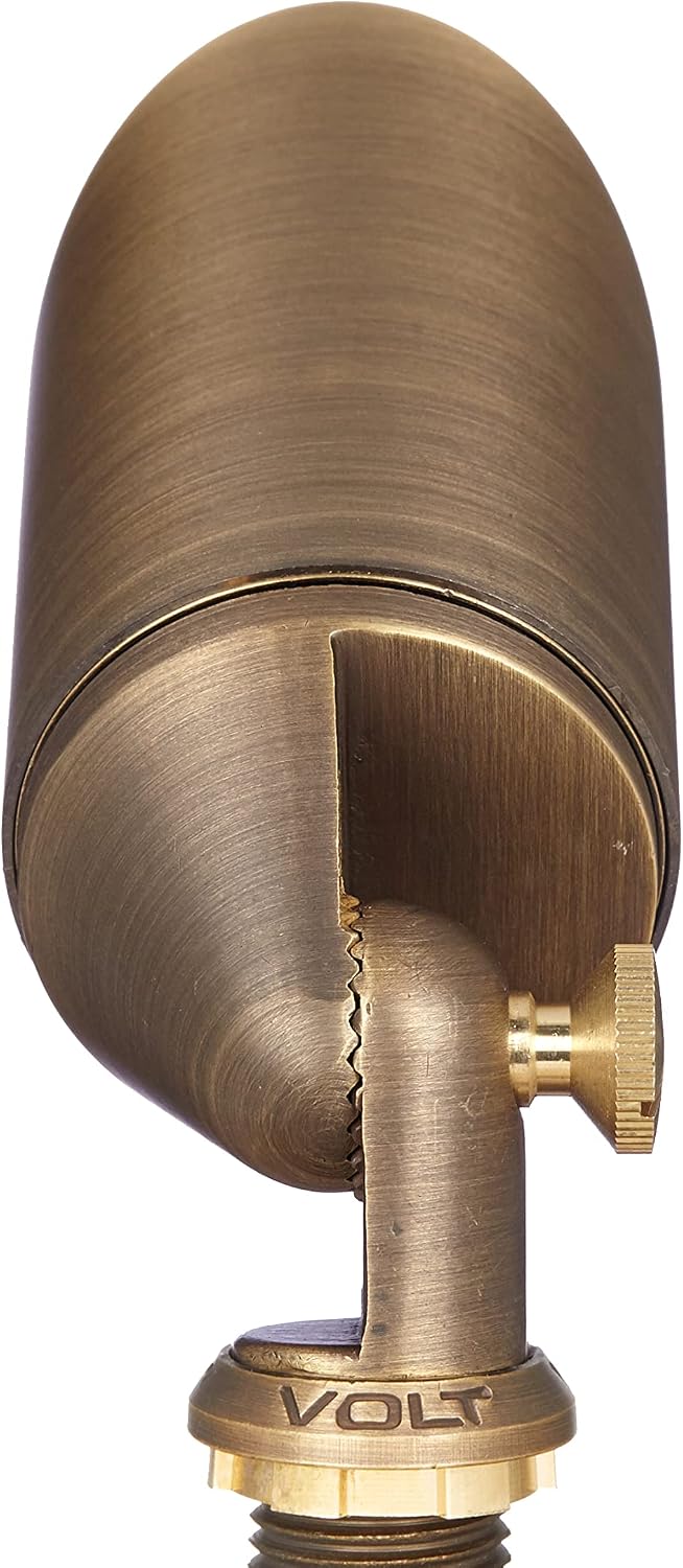 VOLT 12V Cast Brass Top Dog LED Outdoor Spotlight 6-Pack Kit with 150W Low Voltage Transformer for Landscape Lighting of Yard, Lawn, Garden, Patio, Trees & House