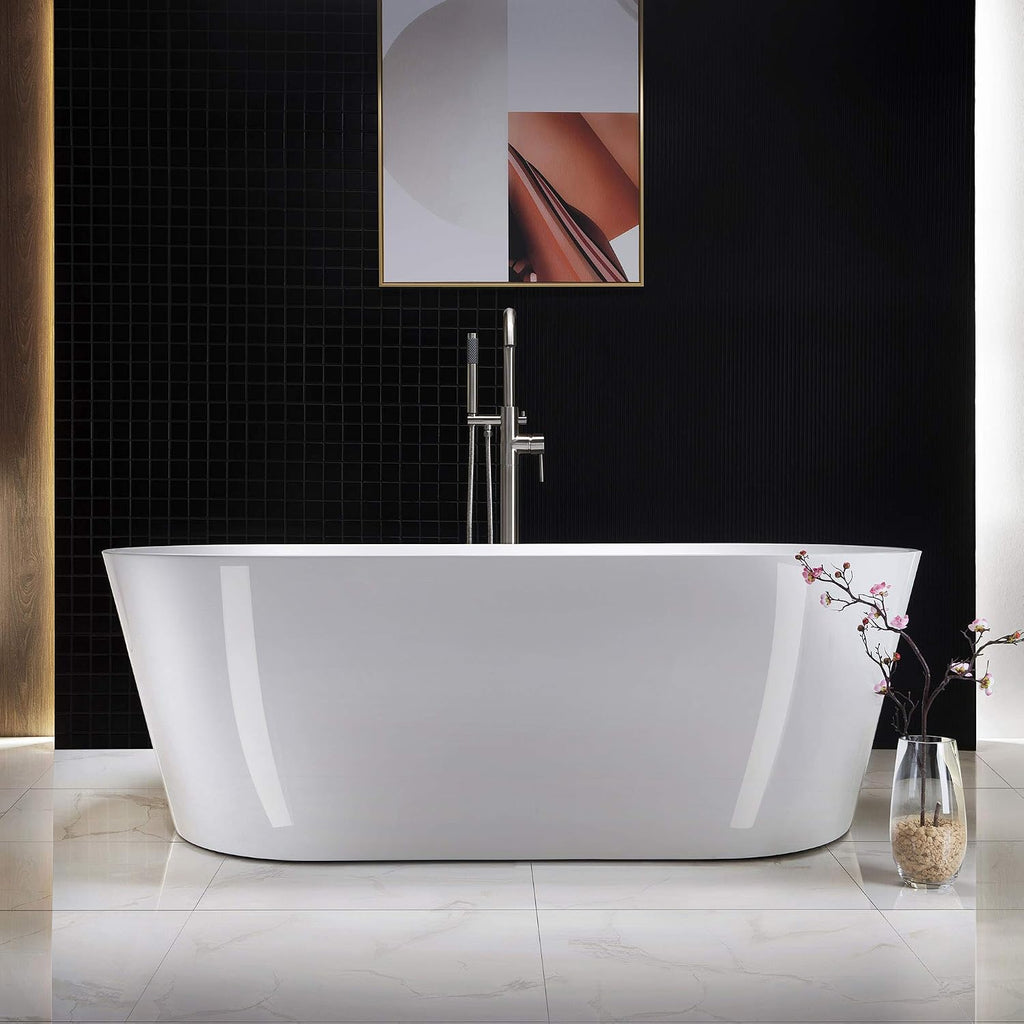 WOODBRIDGE B0013-B/N-Drain &O Bathtub, Brushed Nickel