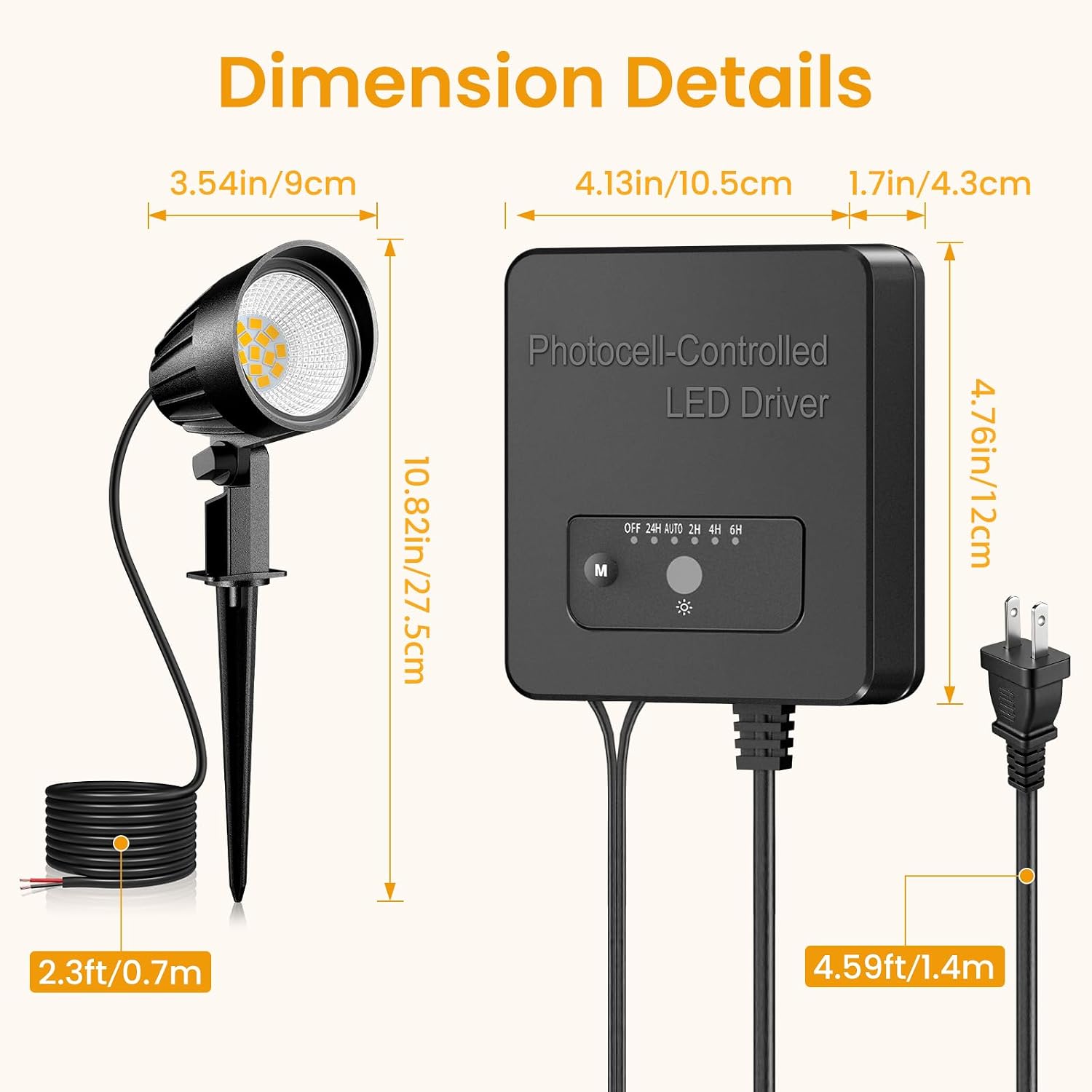 Low Voltage Landscape Lighting Kit, 12W Landscape Lights with Transformer 65FT UL-Listed Wire & Connectors, 2700K Waterproof Outdoor Garden Lights for Yard House Tree 12V-24V 8Pack