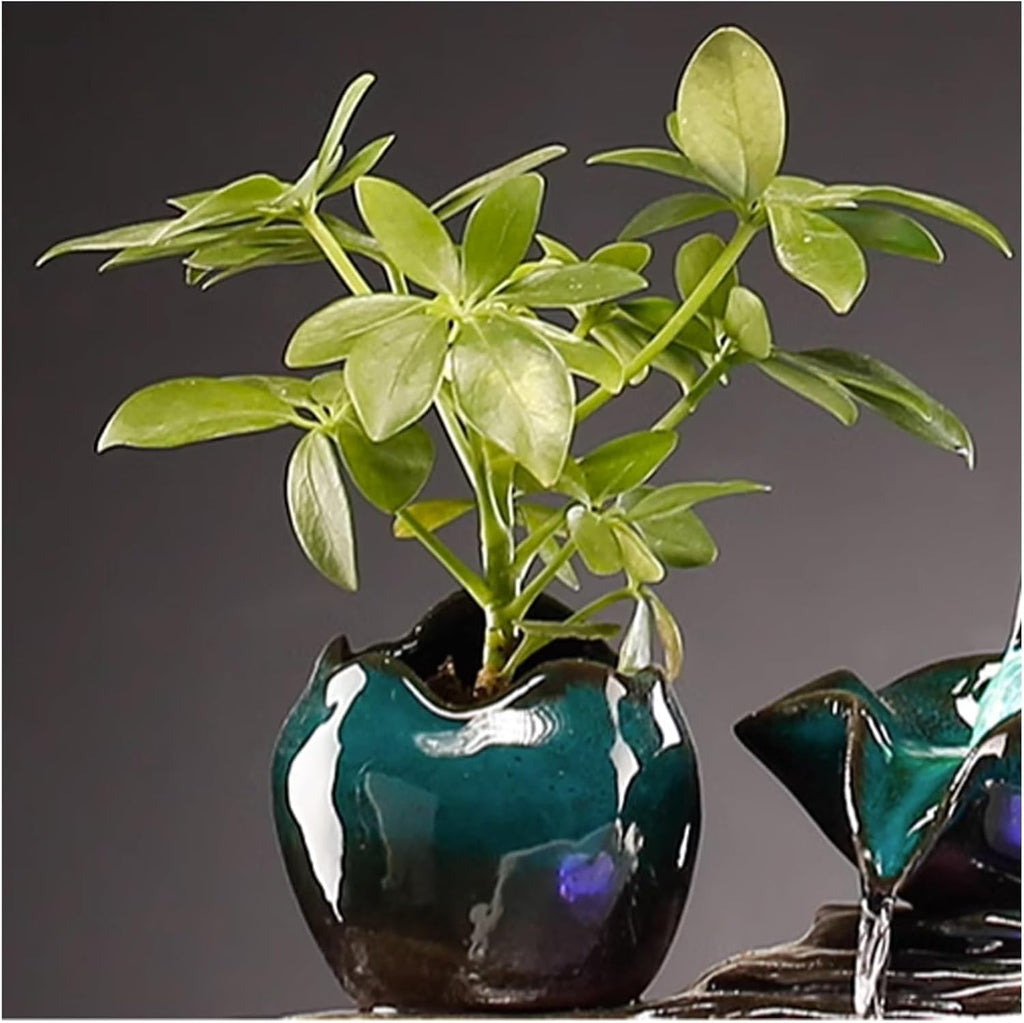 Tabletop Fountain Elephant Flowing Water Decoration Circular Living Room Decoration Rockery Fountain Office Desktop Gift Desktop Fountain (Color : A)