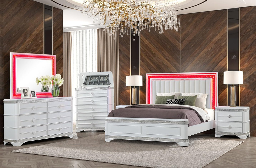First of a Kind Cosmos Furniture Amani King 5 Piece Bedroom Set