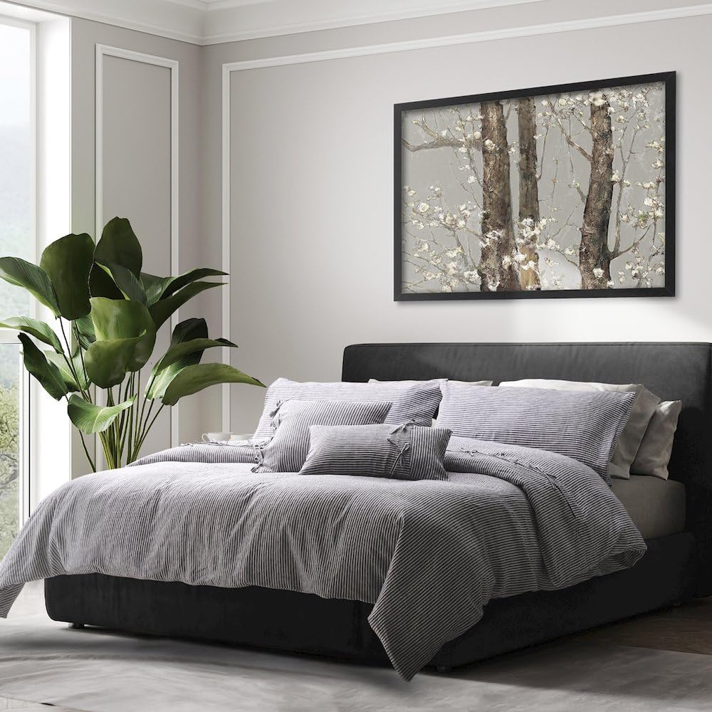 MICHAEL AMINI Grant 5-Piece King Linen Duvet Set - Charcoal