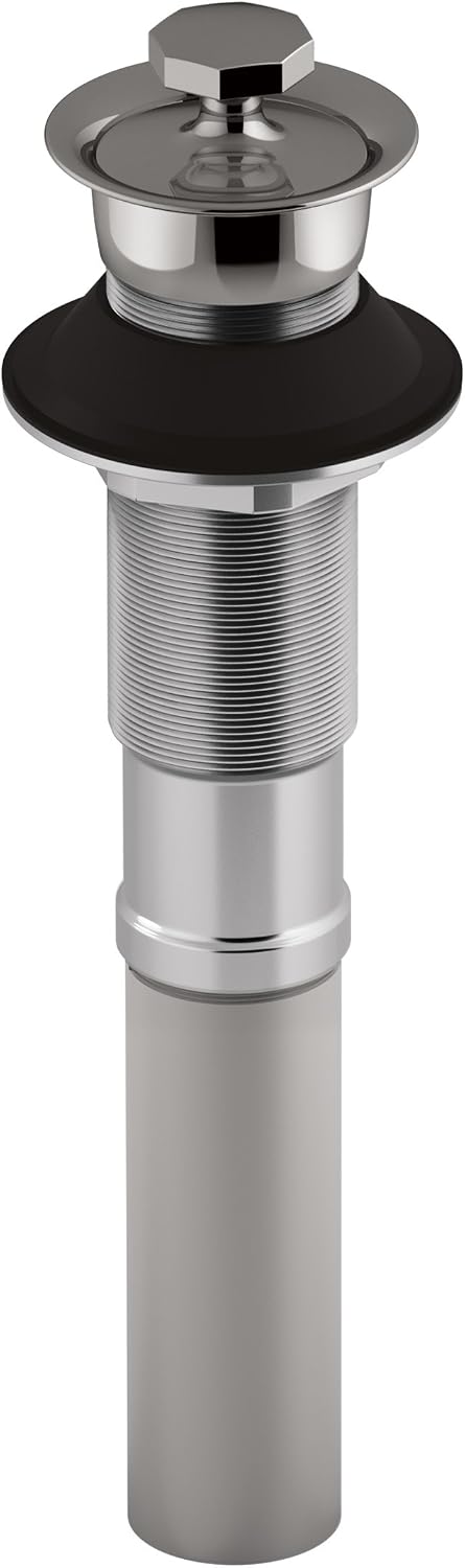 KOHLER 7127-TT Lavatory Drain with Non-Removable Metal Stopper and without Overflow, Titanium