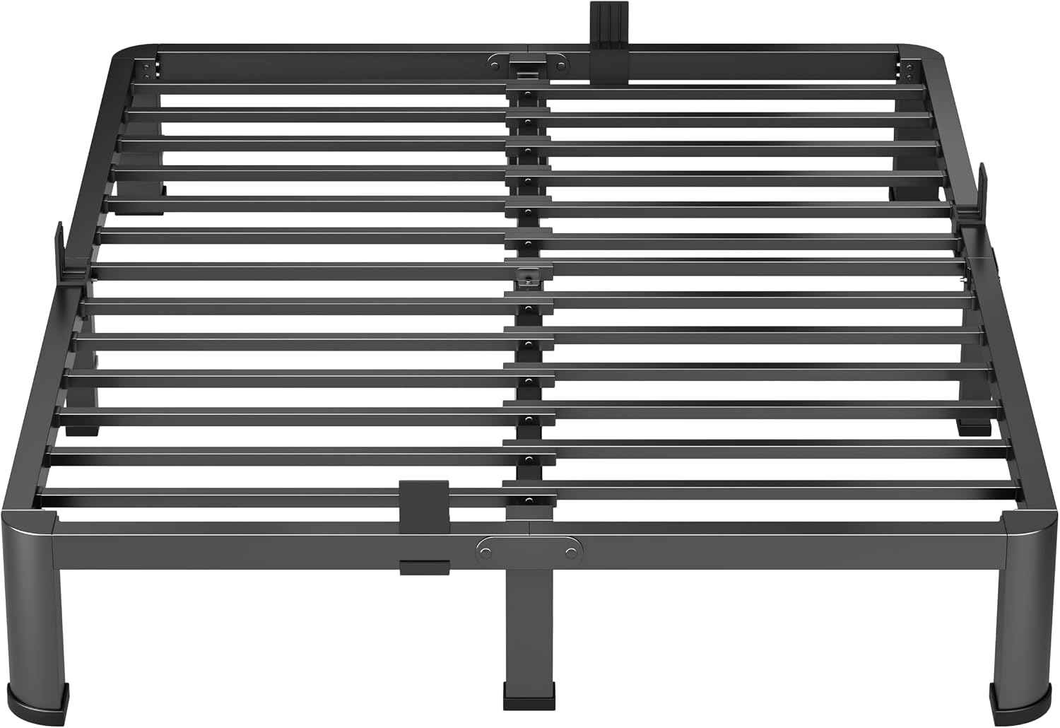 VIPSHOW 7 Inch King Heavy Duty 3500 lbs Bed Frame with Round-Corner Legs & Anti-Squeak Design – Quick Assembly Metal Platform, No Box Spring Needed