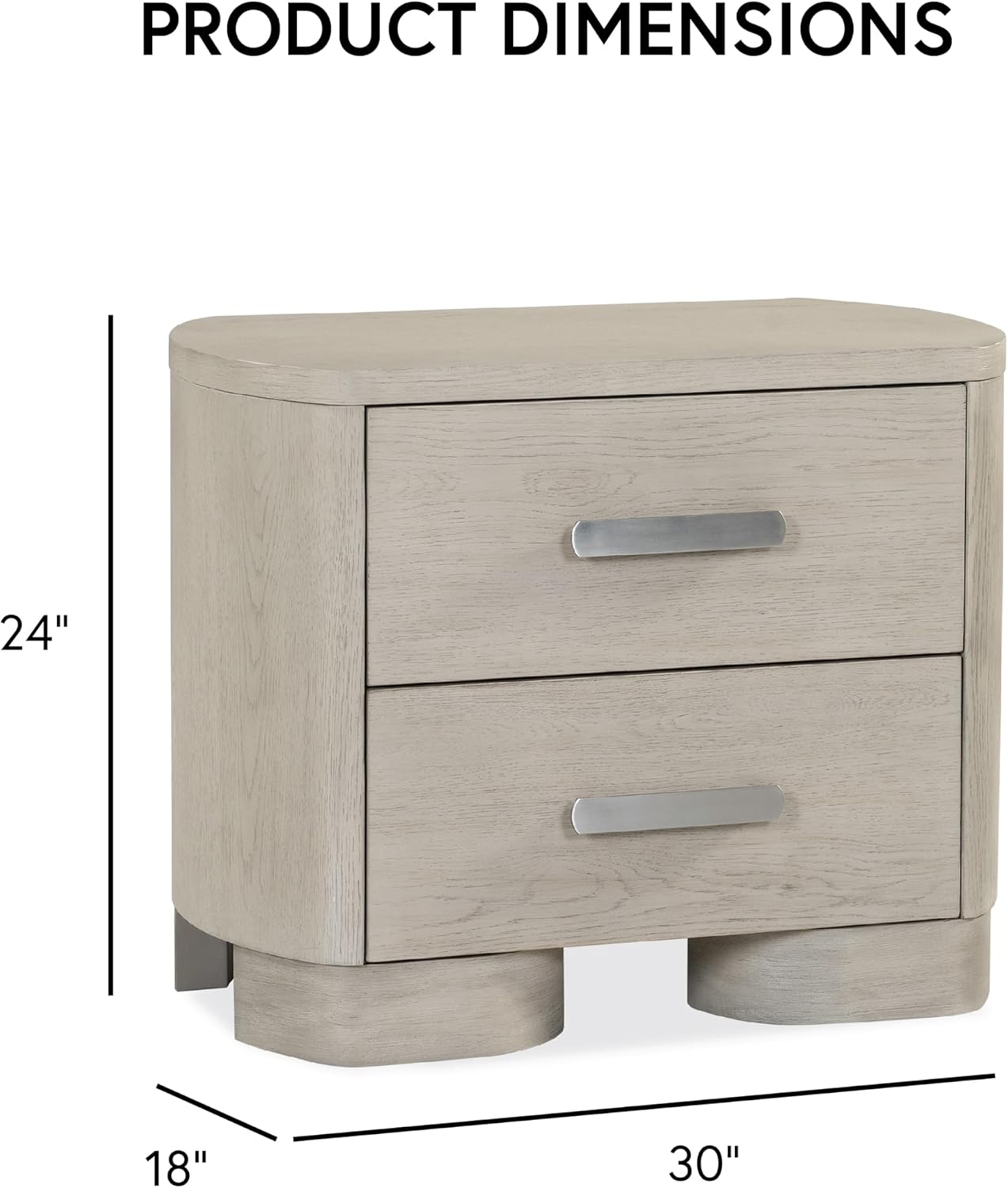 Furniture of America Nainsted Modern Wood 5-Piece Bedroom Set with Padded Headboard, USB Chargers on Nightstand, Metal Slide Glides, Rounded Edges, Box Spring Needed, King, White Oak