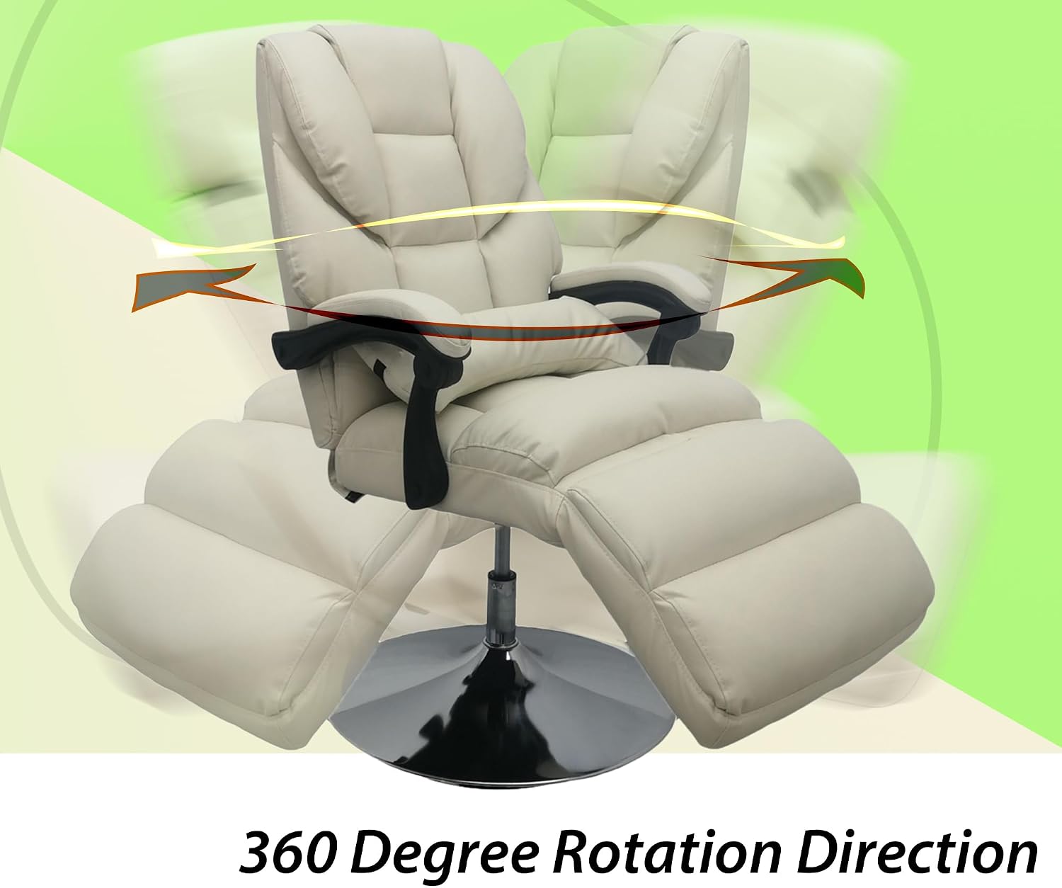 Facial Spa Chair, 360° Rotating, Adjustable Angle (90-175°), Air Pressure Lifting, 275LB Load, White Facial Beauty Spa Chair for Salon, Home Office, Beauty & Personal Care